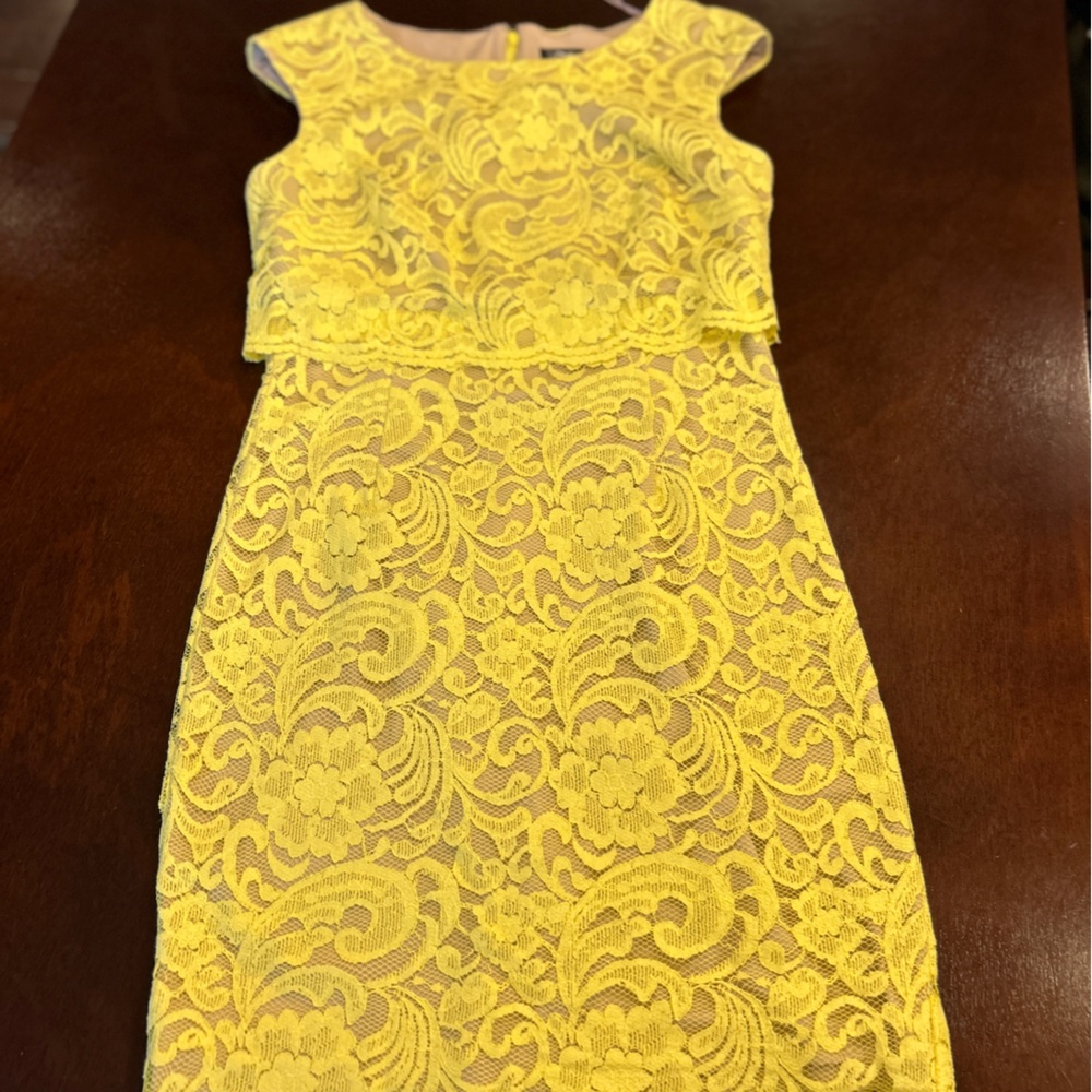Jax Vibrant Yellow Lace Dress